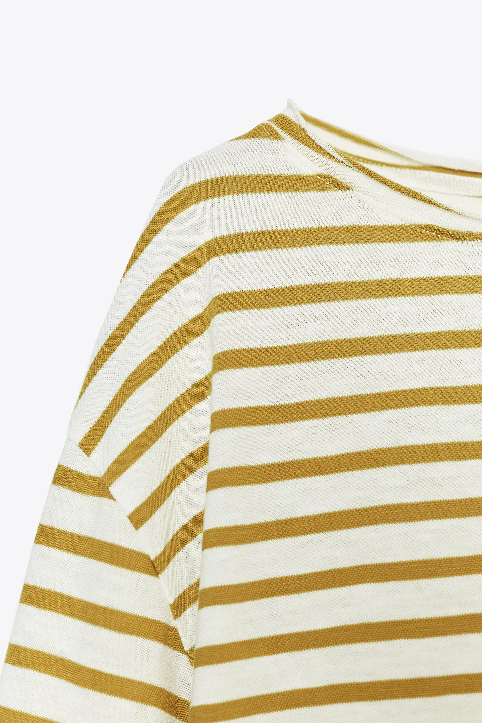 SLUB STRIPED COTTON T-SHIRT